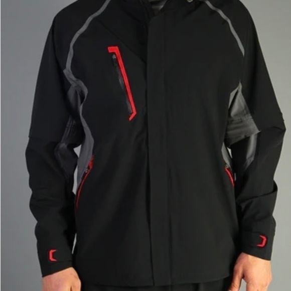 Glen Echo Golf Stretch Rain Jacket with Zip Off Half Sleeves - Picture 1 of 9